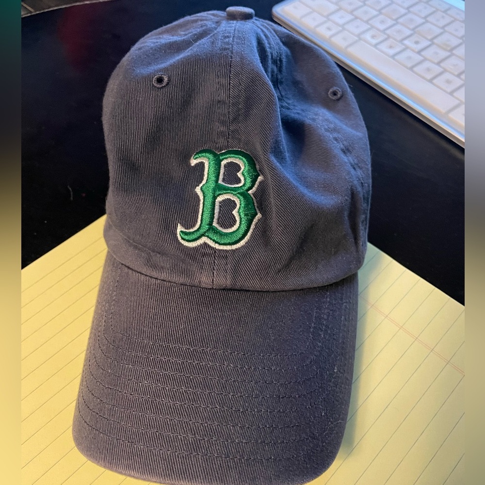 Boston Red Sox hat with clover